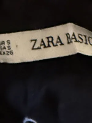 Zara‎ Basic Black Eyelet Embroidery Ruffle Mini Dress Small Boho Puff Sleeve thumbnail 2
