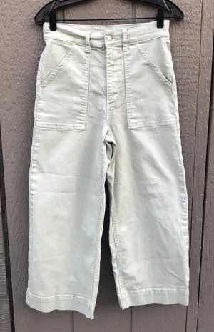 Joes jeans wide leg crop desert sage pants women’s size 27 thumbnail 1