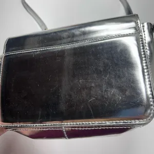 MADEWELL The Toggle‎ Flap Crossbody Bag in Specchio Leather - Silver thumbnail 5