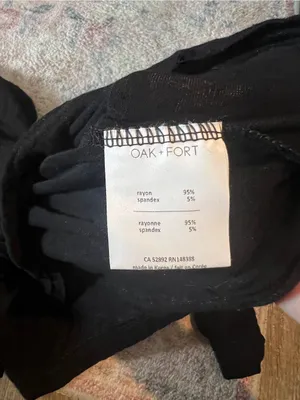 Oak + fort Classic Black Long-Sleeve Women's Top thumbnail 7
