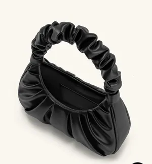 Gabbi Ruched Hobo Handbag - Black thumbnail 4