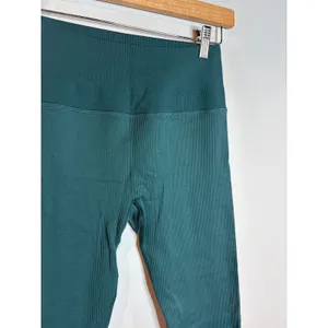 ALO Yoga Seamless Ribbed Mindful Movement Legging Midnight Green thumbnail 5