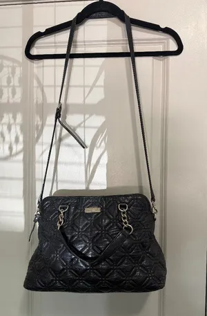 Kate Spade Small Rachelle Astor Court Quilted Satchel Black 100% Leather Purse thumbnail 1