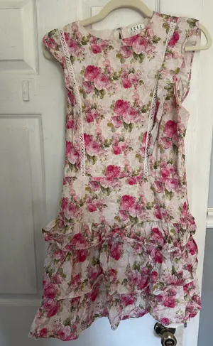 These Three Boutique Ruffle Dress Pink thumbnail 4