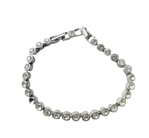 Swarovski Crystal and Rhodium classic tennis bracelet thumbnail 7