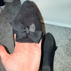 SHEIN Black Flats with Elegant Bow thumbnail 3