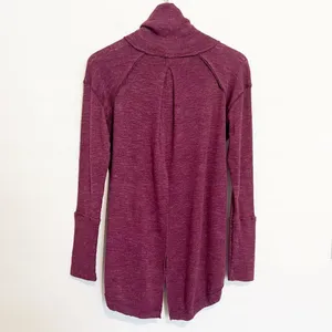 Free People Split Back‎ Turtleneck Small Marled Raglan Whimsical Grunge Emo Gobl thumbnail 9