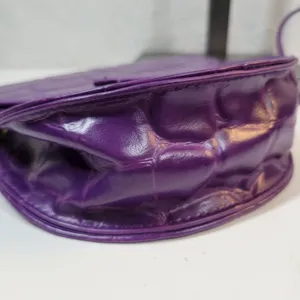 Vintage Dover Crossbody Bag Womens Purple Embossed Animal Print Mirror Purse thumbnail 12