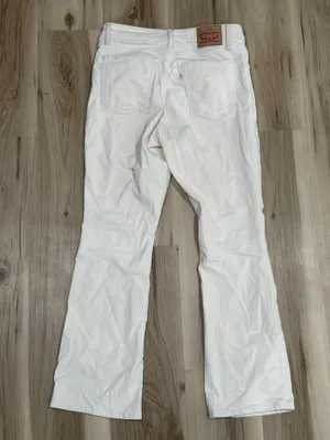 Levi’s High Rise Bootcut 725 Cream Corduroy Pants Women’s 30 thumbnail 3