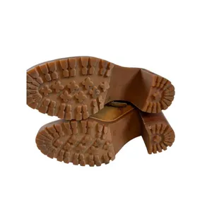 JLO Jennifer Lopez Brown Shearling-Lined Lace-Up Boots With Block Heel thumbnail 12