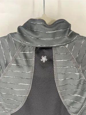 Tek Gear DryTek Gray‎ Striped Quarter Zip Running Top Size M thumbnail 6