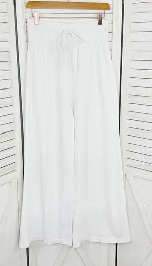 ASOS Collusion 90s Dad Wide Leg Jogger Pants White‎ 6 High Waist Front Seam thumbnail 1