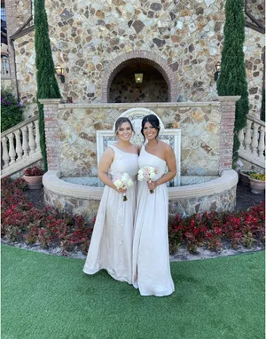 champagne Vera Wang bridesmaids dress thumbnail 3