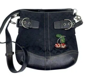 Coach Black Jacquard Fabric Signature Crossbody thumbnail 1