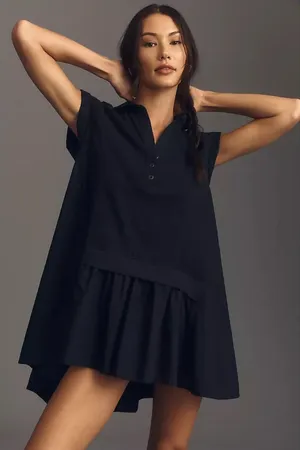 Womens Amazon Casual Summer Tshirt Dresses Black Size 8 thumbnail 1