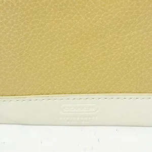 Coach‎ Leather Card Wallet Brown/cream Pebbled Leather Keychain thumbnail 2