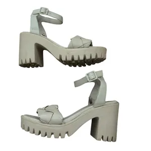 Madden Girl G-Sense Women Beige Woven Platform‎ Chunky Heel Sandals Size 6.5 thumbnail 2