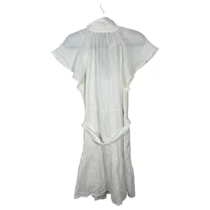 Gap Crinkle Gauze Flutter Sleeve Mini Shirt Dress Off White Medium NEW with Tags thumbnail 7