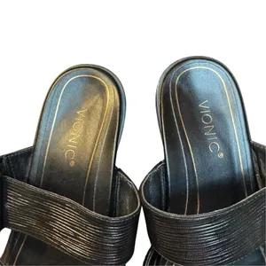 Vionic Shoes Womens Size 6.5 Black Julep Strappy Flat Slide Sandals Comfort thumbnail 3