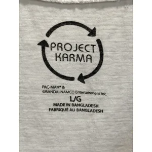 Project Karma Pac-Man Y2k Graphic Short Sleeve T-Shirt Size Large V Neck Gaming thumbnail 3