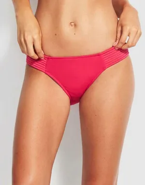 NWT Quilted Hipster Bikini Bottoms in Persian Pink thumbnail 1