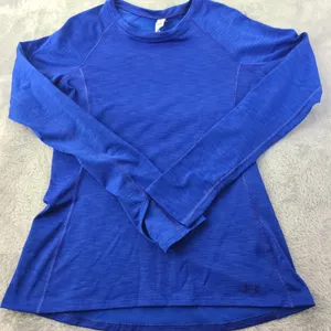 Under‎ Armour Sweater Womens Small Blue Coldgear Athletic Outdoor Gym Sweatshirt thumbnail 1