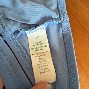 Aerie Light Blue Halter Bikini Top‎ Adjustable Straps Size Large thumbnail 6