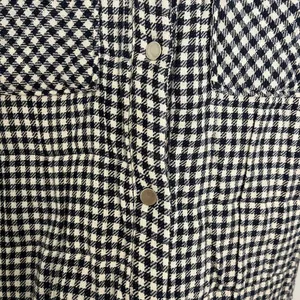 Zara Gingham plaid Gauzy Oversized Shacket Button Up Small thumbnail 3
