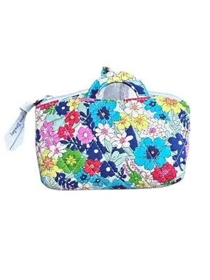 NWOT Vera Bradley Floral Cosmetic Makeup Bag w Mirror Travel Pouch thumbnail 5