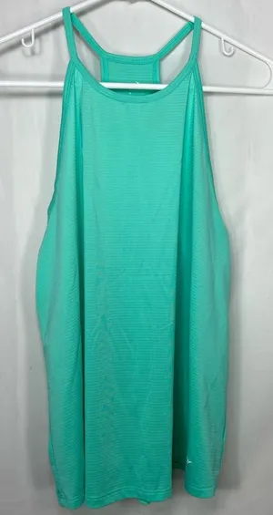 EUC Old Navy active women’s turquoise high neck ribbed‎ loose relaxed top medium thumbnail 1
