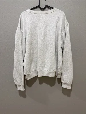 Hollister Soft Heather Grey NYC Crewneck Pullover Oversized Sweatshirt Size M thumbnail 3