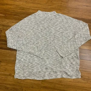 American Eagle‎ Mock Neck Sweater Knit Pullover Cross Front Beige Womens Small thumbnail 4
