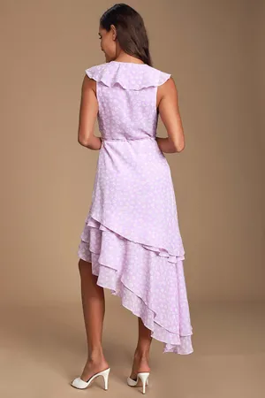Lulus Floral Wrap Midi Dress thumbnail 3