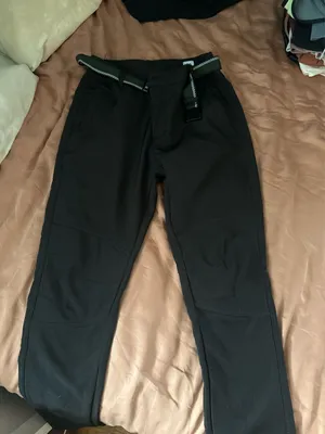 Black fleece lined pants thumbnail 1