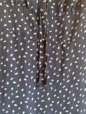 Abercrombie & Fitch Grey Blue Spotted Summer Dress Lightweight Women Size M thumbnail 2