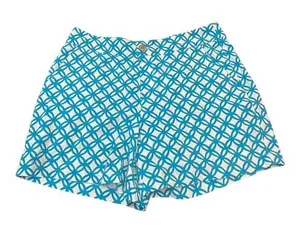 Market & Spruce women’s linen Blend‎ Size 6 Shorts Teal White thumbnail 1