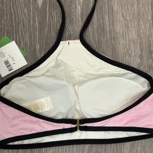 Kate Spade Plage Du Midi Halter Bikini Set Blossom Pink Black XS Preppy Coquette thumbnail 7