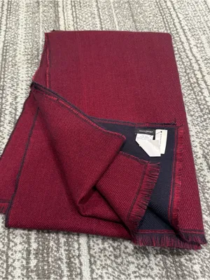 Banana Republic Factory double-faced reversible fringe scarf in a rich burgundy thumbnail 1