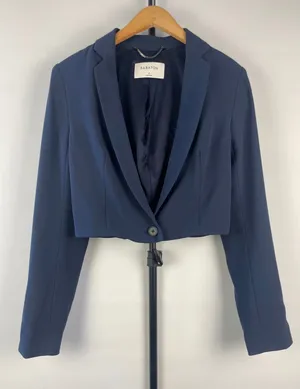 Babaton Navy Blue Cropped Classy Preppy Blazer Single Button Jacket Size 0 thumbnail 1