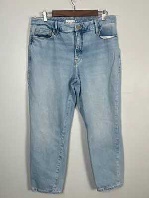 Good American Good Girlfriend Petite Jeans Women 6 28 Light Blue Denim Soft thumbnail 1