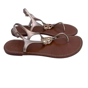 Tory Burch‎ Sling Gold Logo Sandals Size Women's 9 M thumbnail 2