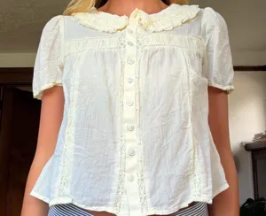 American eagle yellow blouse thumbnail 1