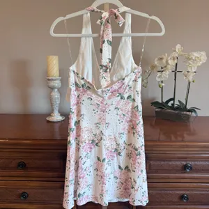 NWT Altar’d State Floral Eyelet Halter Mini Dress Size Small thumbnail 6