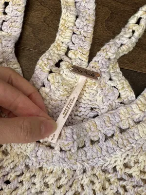 Free people pastel crochet crop tank top small thumbnail 5