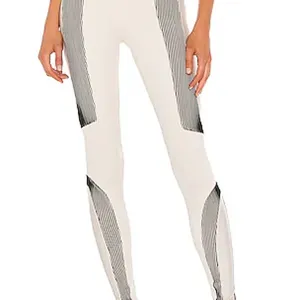 ALO High- Waisted Electric Leggings in Bone / Black SMALL thumbnail 9