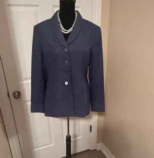 Le Suit Blue blazer jacket thumbnail 6