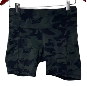 Lululemon Fast and Free HR Shorts in Incognito Camo Multi Gator Green sz 8 thumbnail 1