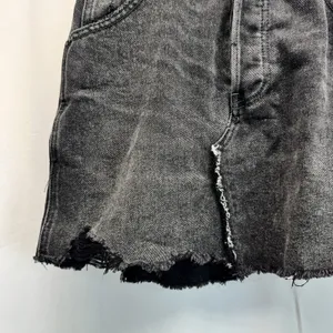 Free People We The Free Brea Denim Mini Skirt 24 XS Black Grunge Goth Edgy thumbnail 5