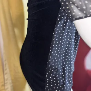 Polka‎ Dot Women's Top Black Size M thumbnail 3