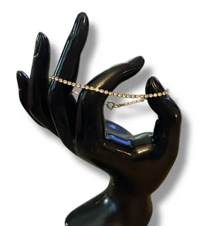 Vintage dainty rhinestone tennis bracelet thumbnail 3